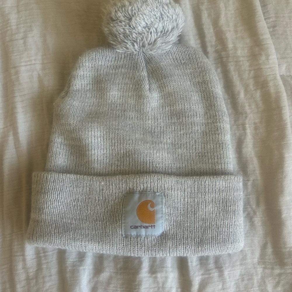 Carhartt Light Tan Pom-Pom Beanie